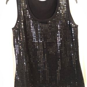 Shimmer Sweater Tanks / Black & White / S/M